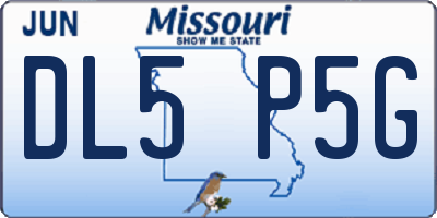 MO license plate DL5P5G