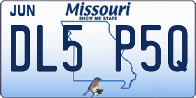 MO license plate DL5P5Q