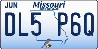 MO license plate DL5P6Q
