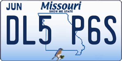 MO license plate DL5P6S