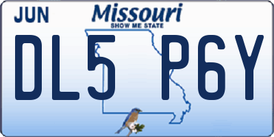 MO license plate DL5P6Y