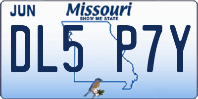 MO license plate DL5P7Y