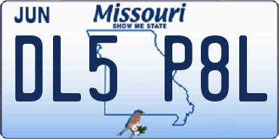 MO license plate DL5P8L