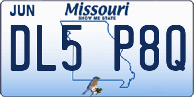 MO license plate DL5P8Q