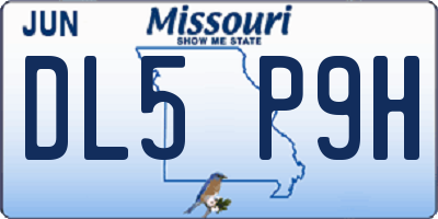 MO license plate DL5P9H