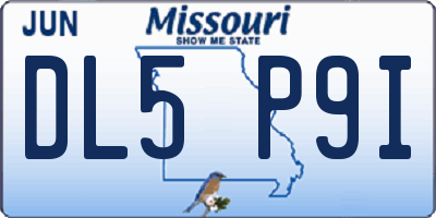 MO license plate DL5P9I