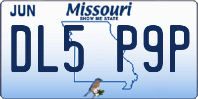 MO license plate DL5P9P