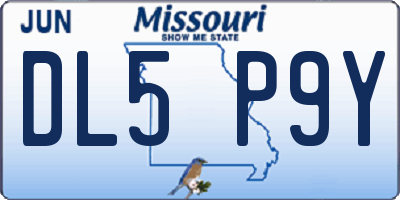 MO license plate DL5P9Y