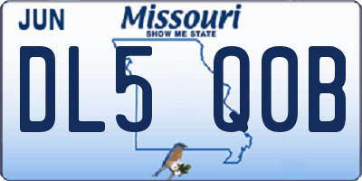 MO license plate DL5Q0B