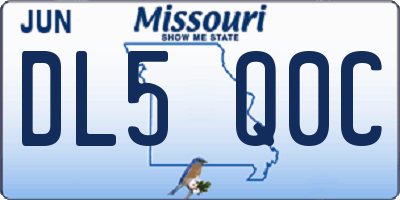 MO license plate DL5Q0C