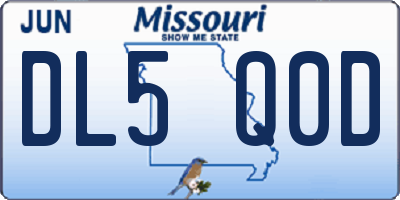 MO license plate DL5Q0D