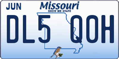 MO license plate DL5Q0H