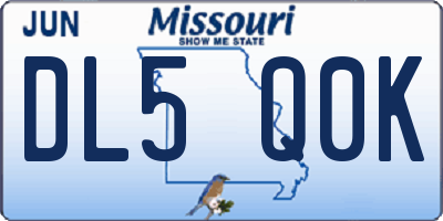 MO license plate DL5Q0K