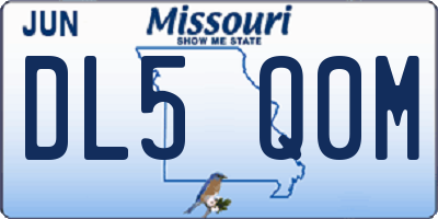 MO license plate DL5Q0M