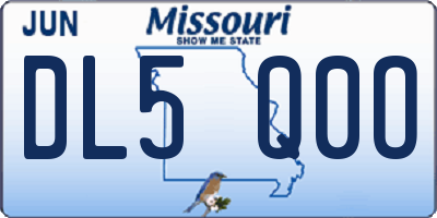 MO license plate DL5Q0O