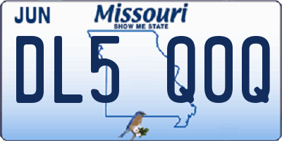 MO license plate DL5Q0Q