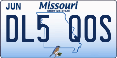 MO license plate DL5Q0S