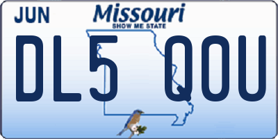 MO license plate DL5Q0U