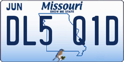 MO license plate DL5Q1D