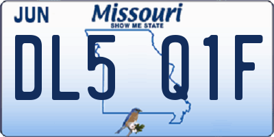 MO license plate DL5Q1F