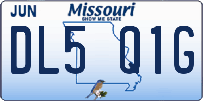 MO license plate DL5Q1G