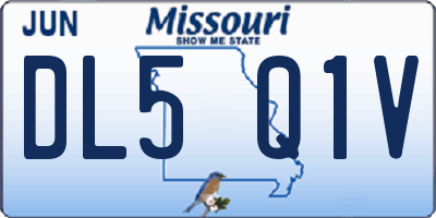 MO license plate DL5Q1V
