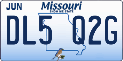 MO license plate DL5Q2G