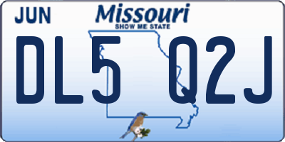 MO license plate DL5Q2J