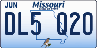 MO license plate DL5Q2O