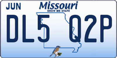 MO license plate DL5Q2P