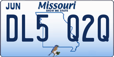 MO license plate DL5Q2Q