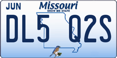 MO license plate DL5Q2S