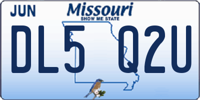 MO license plate DL5Q2U