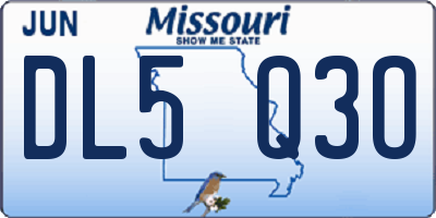 MO license plate DL5Q3O