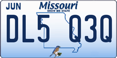MO license plate DL5Q3Q