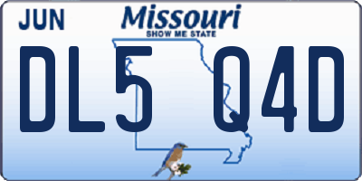 MO license plate DL5Q4D