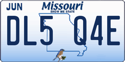 MO license plate DL5Q4E