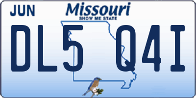 MO license plate DL5Q4I