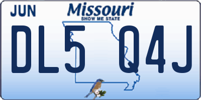 MO license plate DL5Q4J