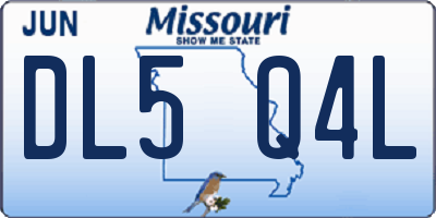 MO license plate DL5Q4L
