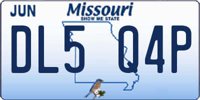 MO license plate DL5Q4P