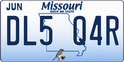 MO license plate DL5Q4R