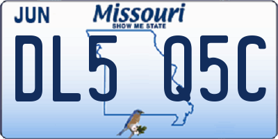 MO license plate DL5Q5C