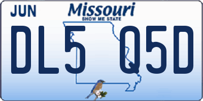 MO license plate DL5Q5D