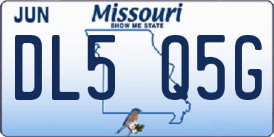 MO license plate DL5Q5G