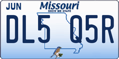 MO license plate DL5Q5R