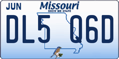 MO license plate DL5Q6D