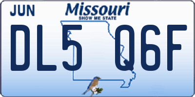 MO license plate DL5Q6F