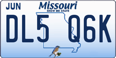 MO license plate DL5Q6K