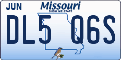 MO license plate DL5Q6S